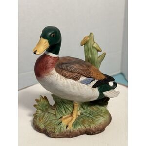Vintage Porcelain Mallard Figurine Homco #1456 Very Good CONDITION Fast Shipping